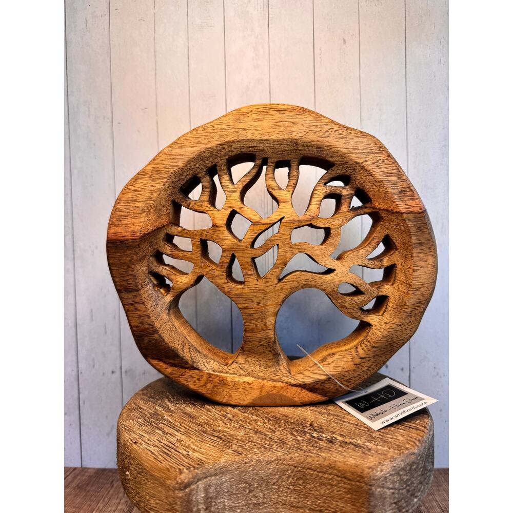 Rustic Tree of Life Home Decor Wood Tree Home Decor Tree Sitter NEW FAST SHIP